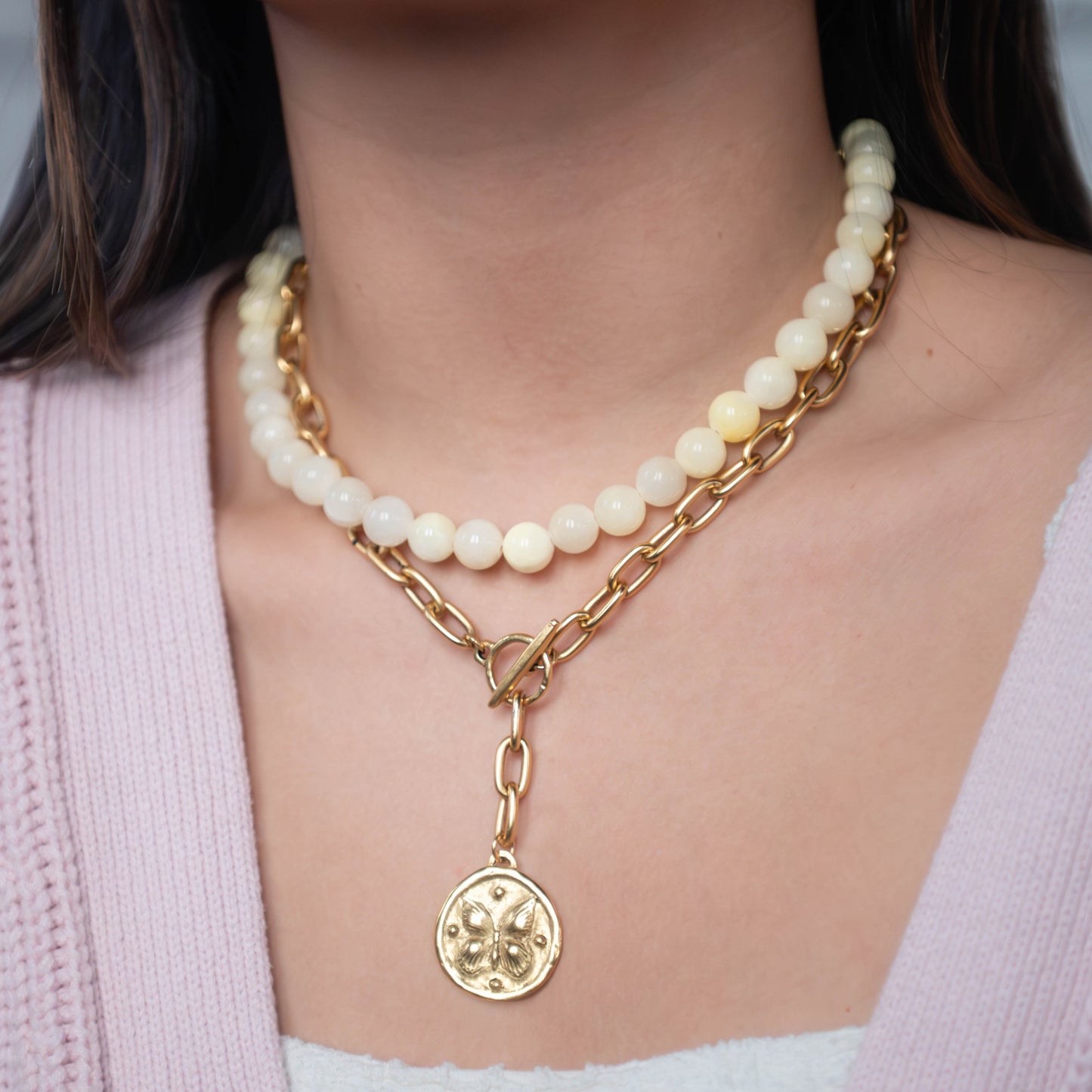 Lemon Beaded Necklace