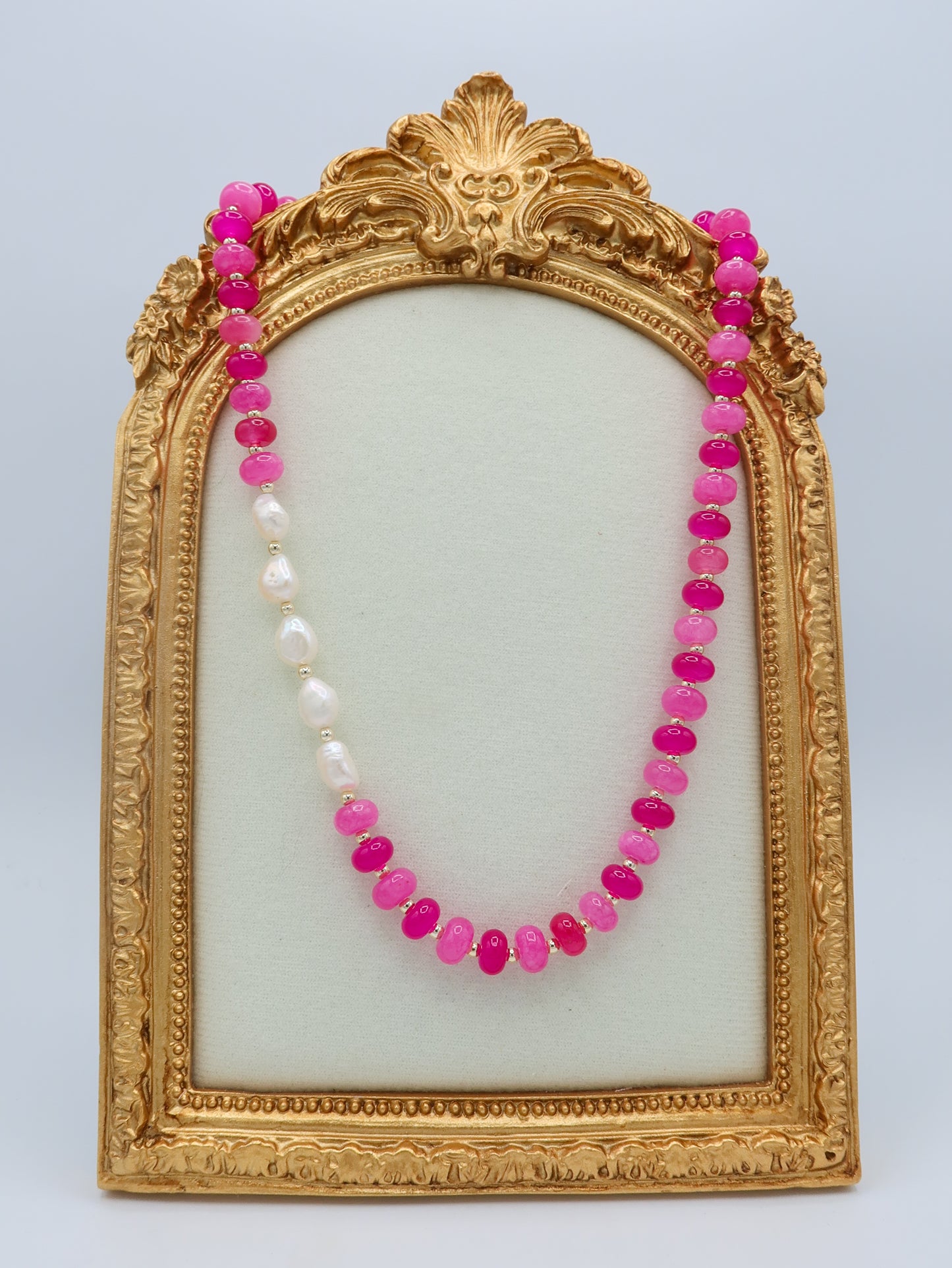 Fuchsia Pearl Necklace