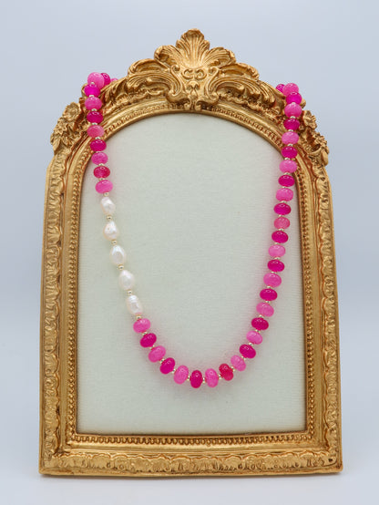 Fuchsia Pearl Necklace