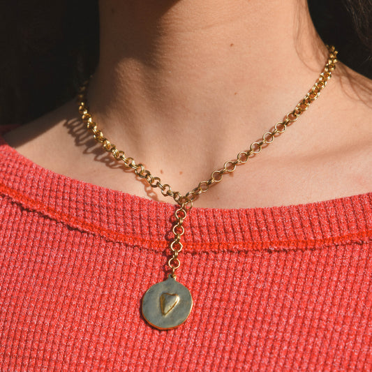 Heart Coin Lariat